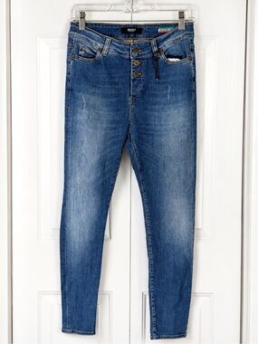 OBJECT Collectors Item Antifit Ally Jeans 27/32 Boyfriend Medium Wash Stretch